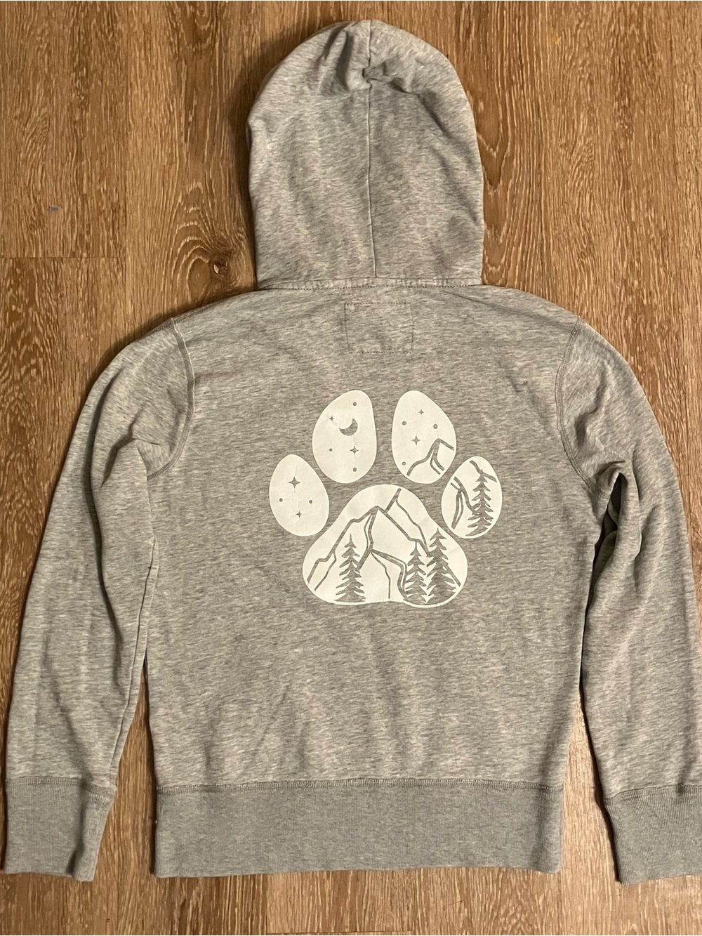 Vintage 2000s American Eagle Gray Distressed Track Hoodie